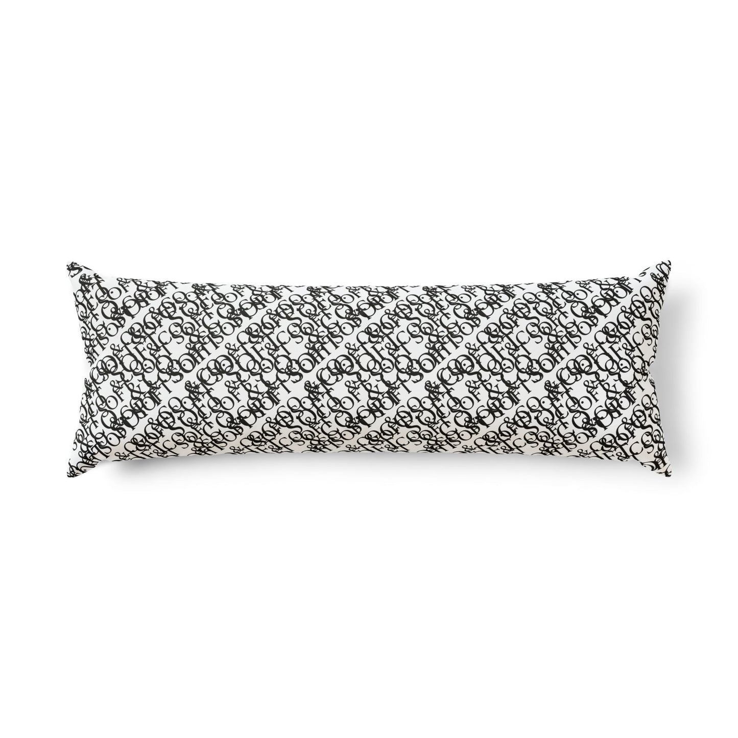 Monogram Luxe Body Pillow — Soft & Co. Repeating Logo Long Cushion