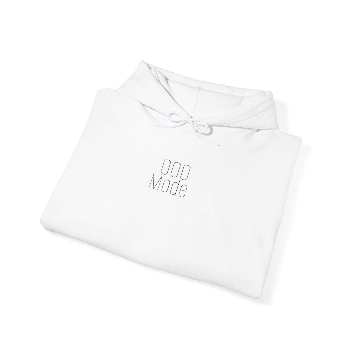 'Out of Office Mode" Light Embroidered Minimalist Hoodie — Subtle Text Chest & Sleeve
