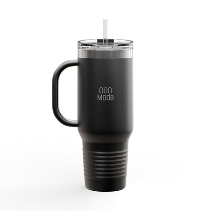 'Out of Office Mode' 40oz Insulated Travel Mug — Soft & Co. Stainless Tumbler with Straw