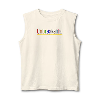 Pride 'Unbreakable' Rainbow Muscle Tank — Inspirational Sleeveless Tee