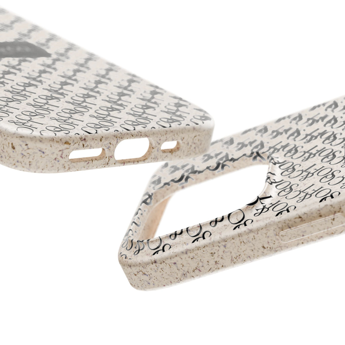 Biodegradable Phone Case — Eco-Friendly 'SOFT & CO.' Monogram Protective Cover
