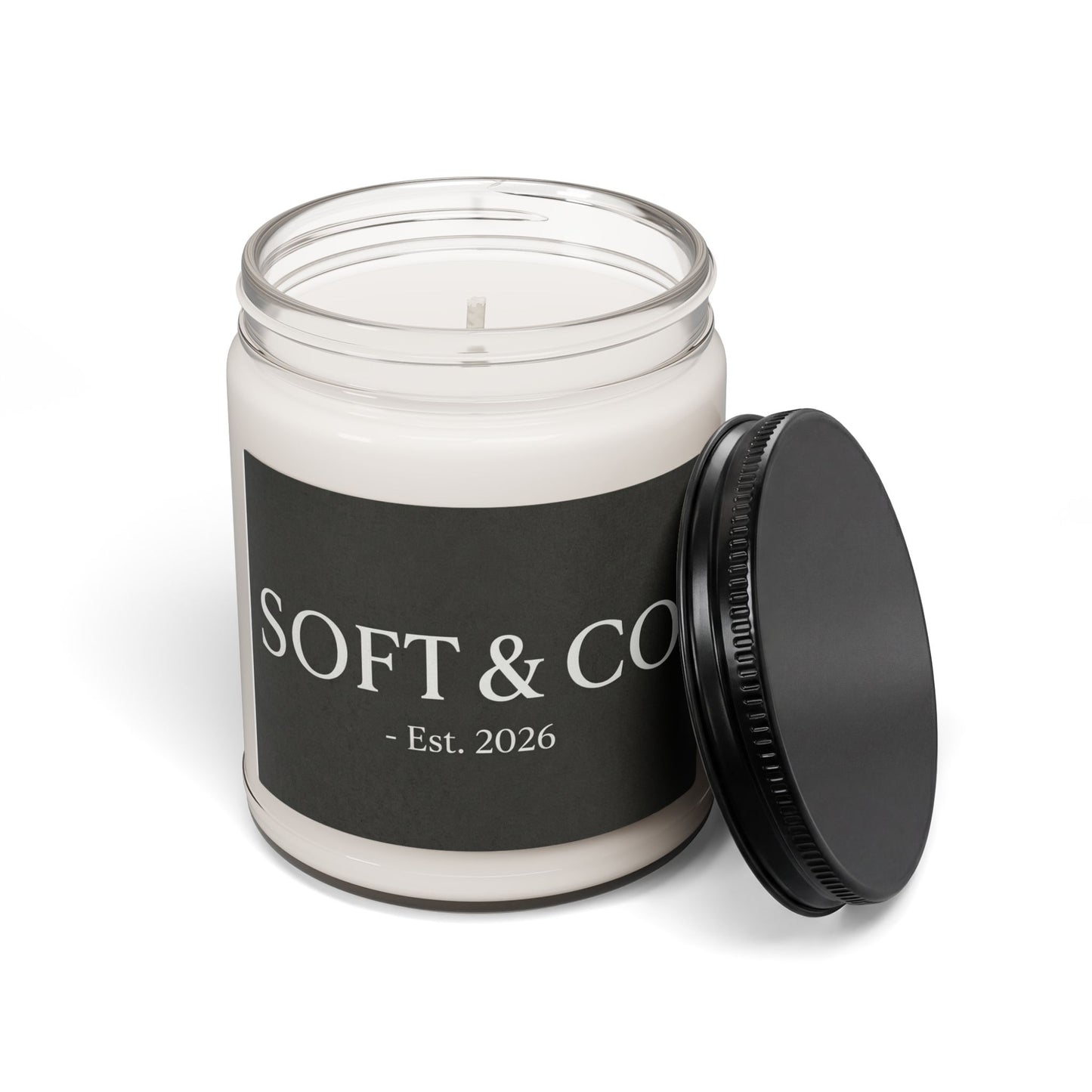 Soy Candle — SOFT & CO. Est. 2026 Scented Jar (9oz)