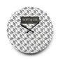 SOFT & CO. Pattern Acrylic Wall Clock — Modern Monogram Home Decor