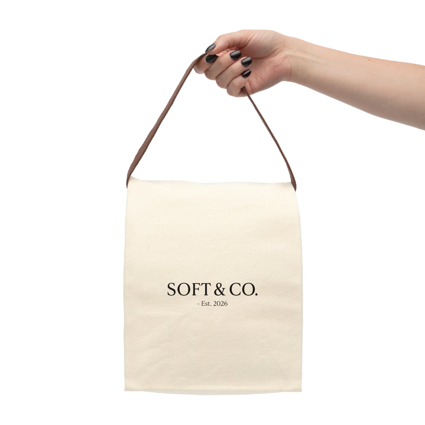Canvas Lunch Bag with Strap — Insulated Portable Tote for Work, School & Travel