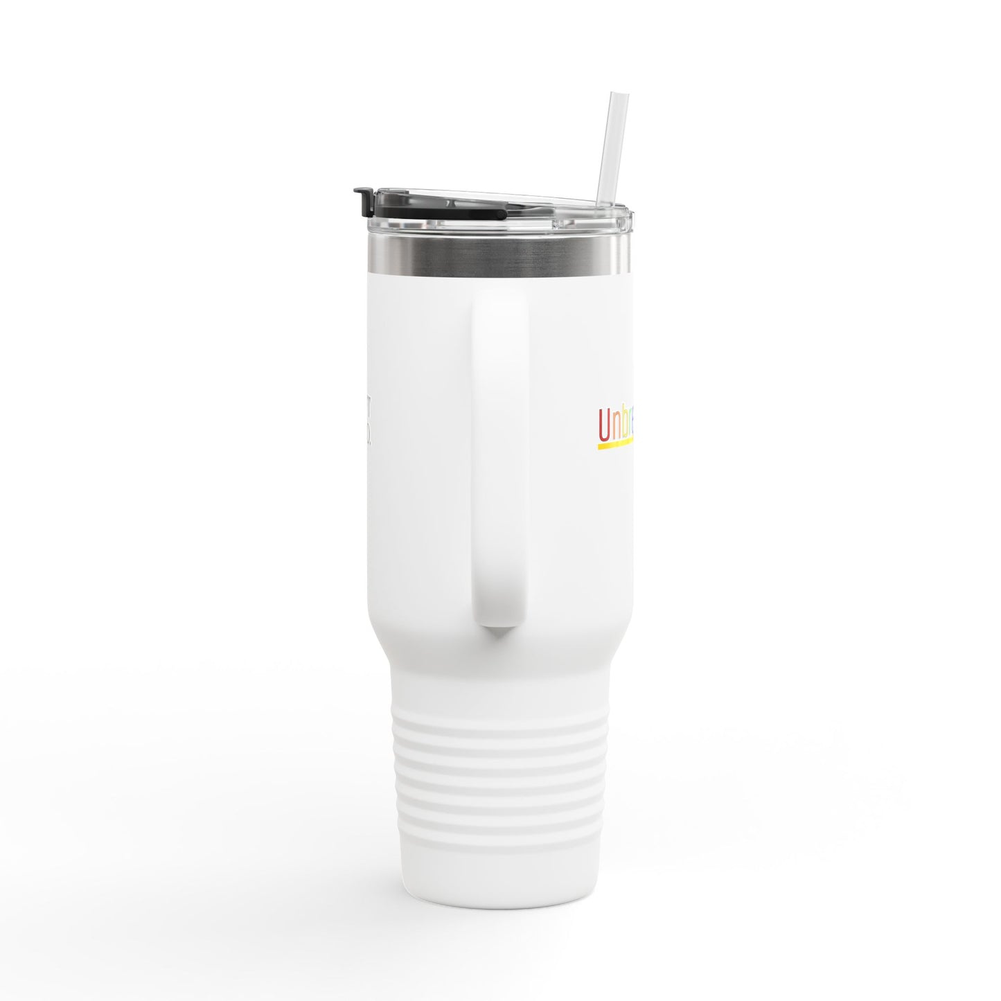 Pride 'Unbreakable.' 40oz Insulated Travel Mug — Soft & Co. Stainless Tumbler with Straw
