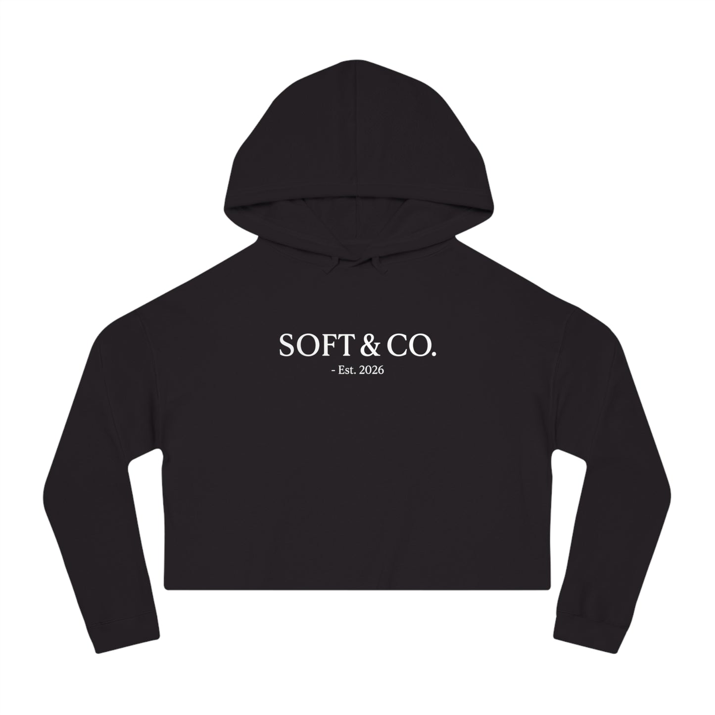 Soft & Co. Logo - Cropped Women's Hooded Sweatshirt – Minimalist