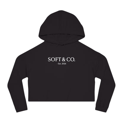 Soft & Co. Logo - Cropped Women's Hooded Sweatshirt – Minimalist