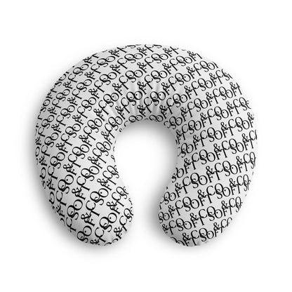 Nursing Pillow Cover — Black Script Pattern Feeding Support Pillowcase