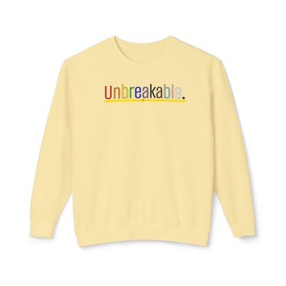 Pride 'Unbreakable.' Minimalist Crewneck Sweatshirt — Lightweight Casual Pullover