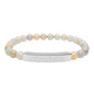 "Unbreakable" Natural Stone Bar Bracelet — Stretch Beaded Healing Jewelry