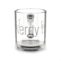 'Talk Nerdy to Me.' 10oz Glass Mug – Minimalist Skinny Script Coffee Cup