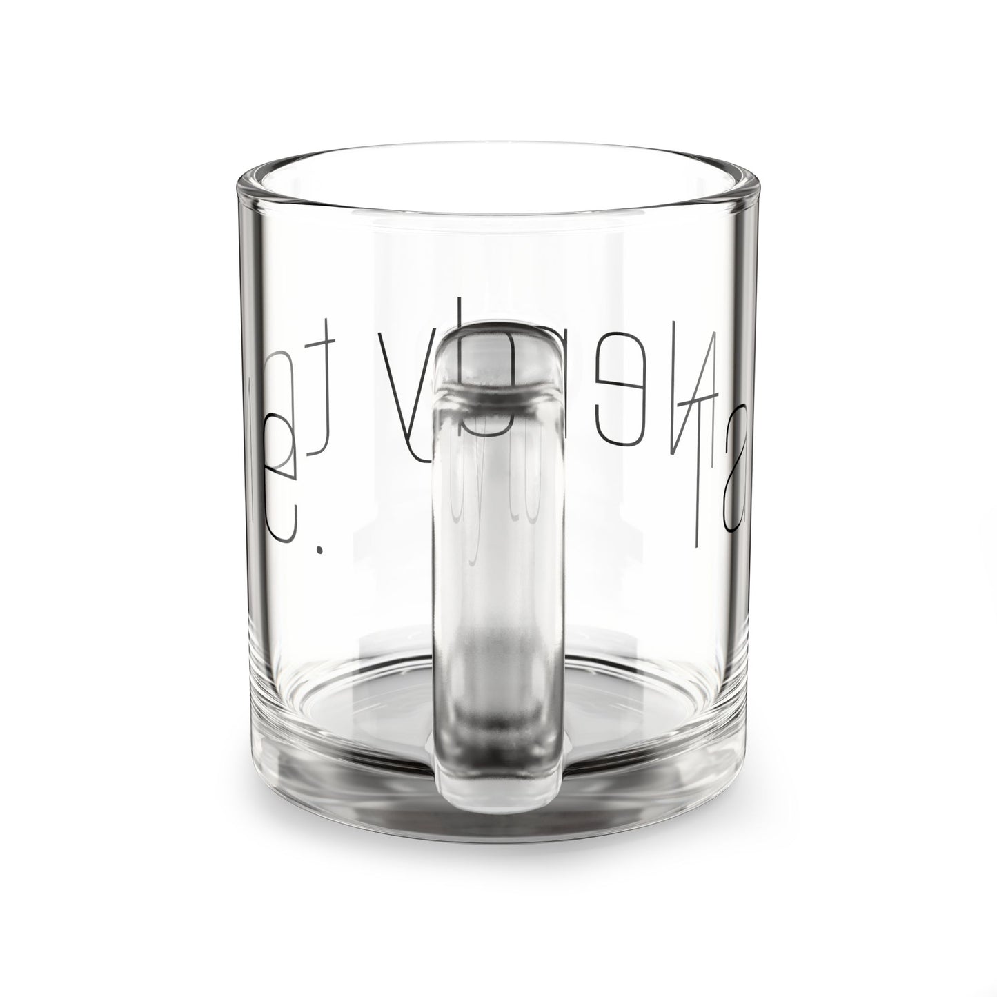 'Talk Nerdy to Me.' 10oz Glass Mug – Minimalist Skinny Script Coffee Cup
