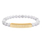 "Unbreakable" Natural Stone Bar Bracelet — Stretch Beaded Healing Jewelry
