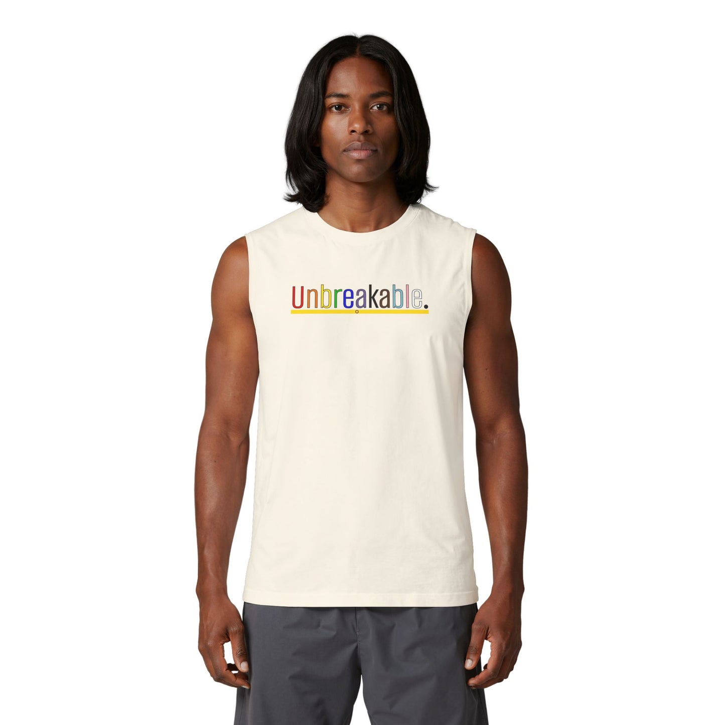 Pride 'Unbreakable' Rainbow Muscle Tank — Inspirational Sleeveless Tee