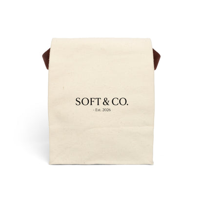 Canvas Lunch Bag with Strap — Insulated Portable Tote for Work, School & Travel