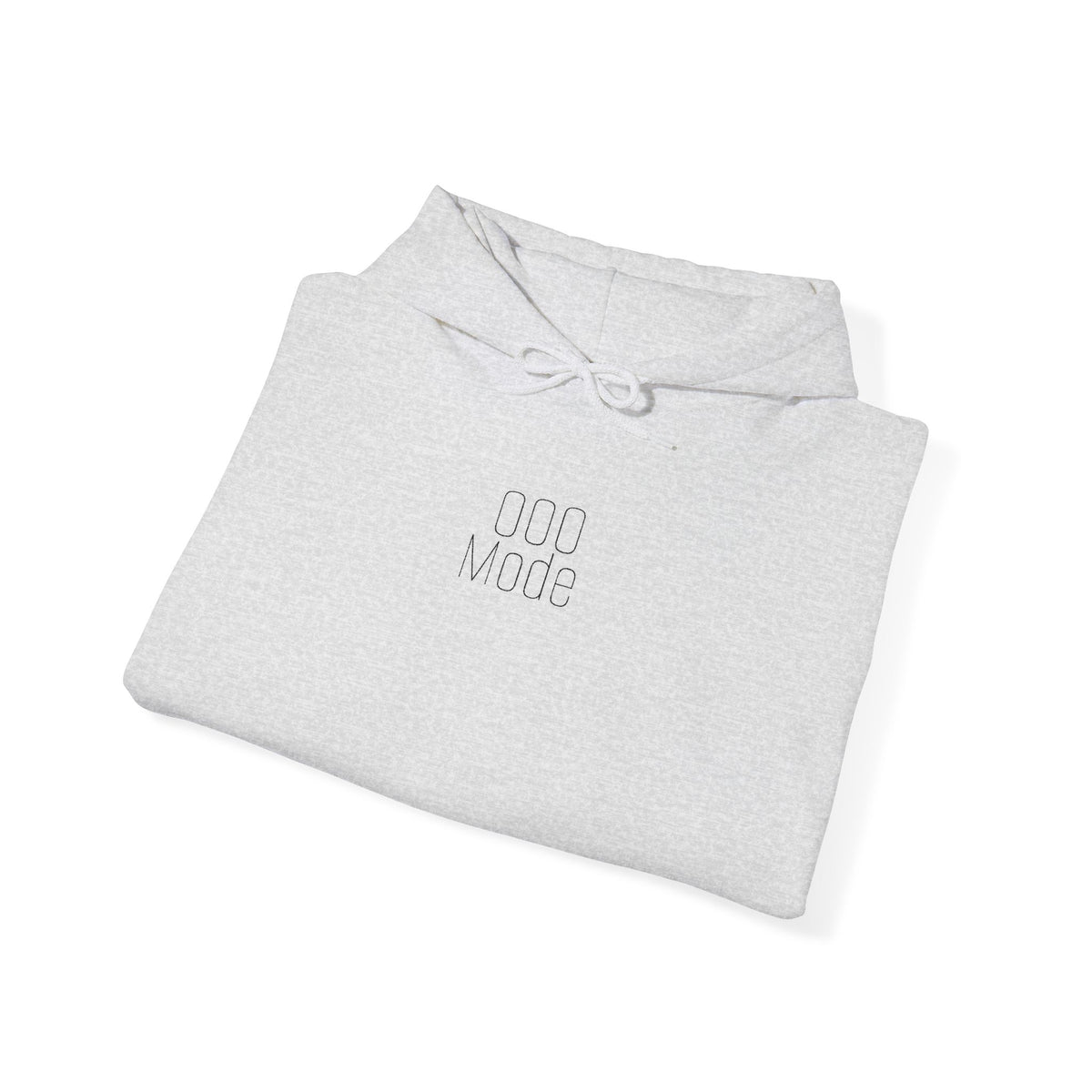 'Out of Office Mode" Light Embroidered Minimalist Hoodie — Subtle Text Chest & Sleeve
