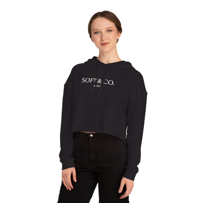 Soft & Co. Logo - Cropped Women's Hooded Sweatshirt – Minimalist