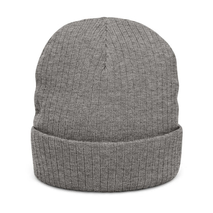 'Unbreakable' Embroidered Ribbed Knit Beanie