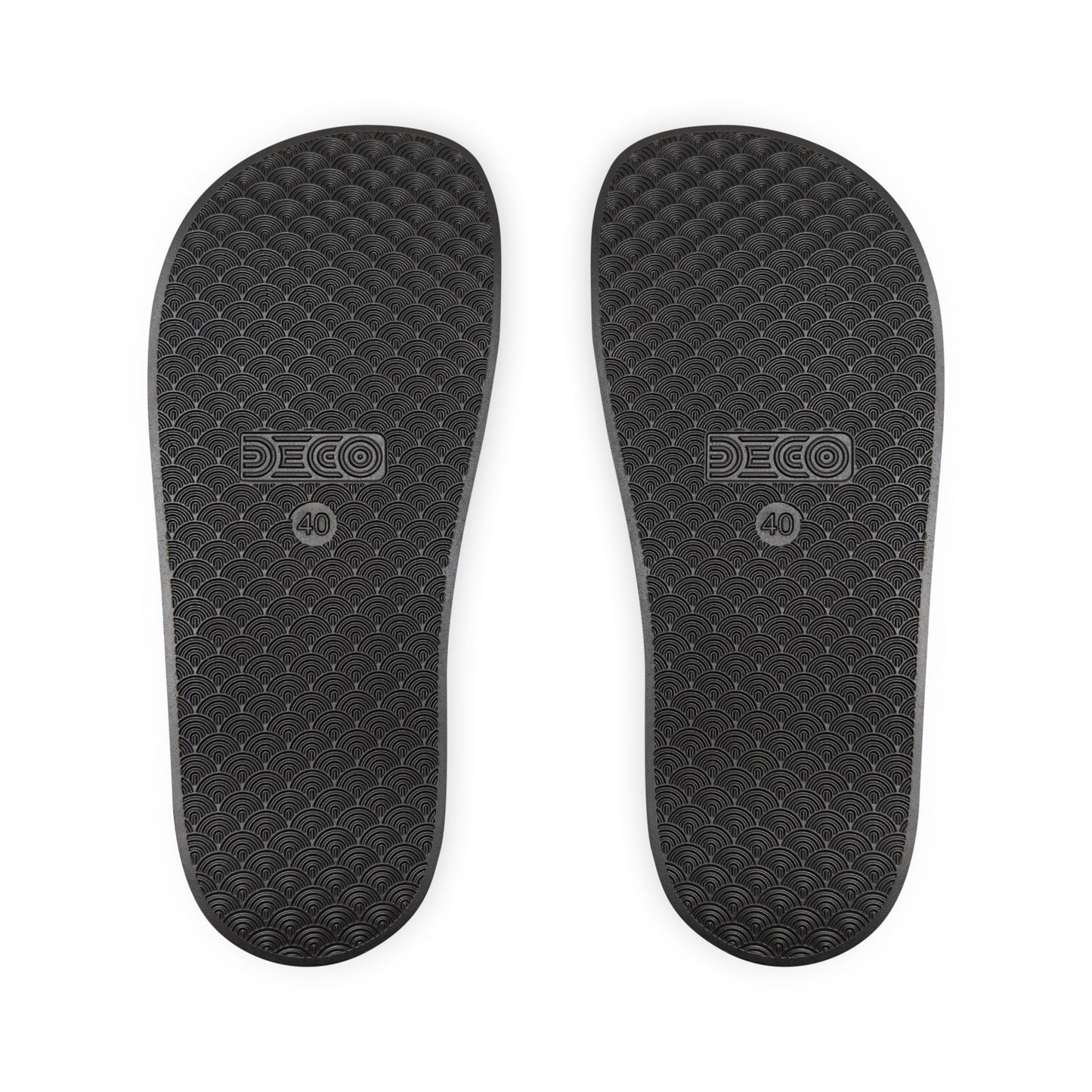 Cheetah Logo - Women's Slide Sandals — White 'SOFT & CO.' Removable-Strap Pool Slides