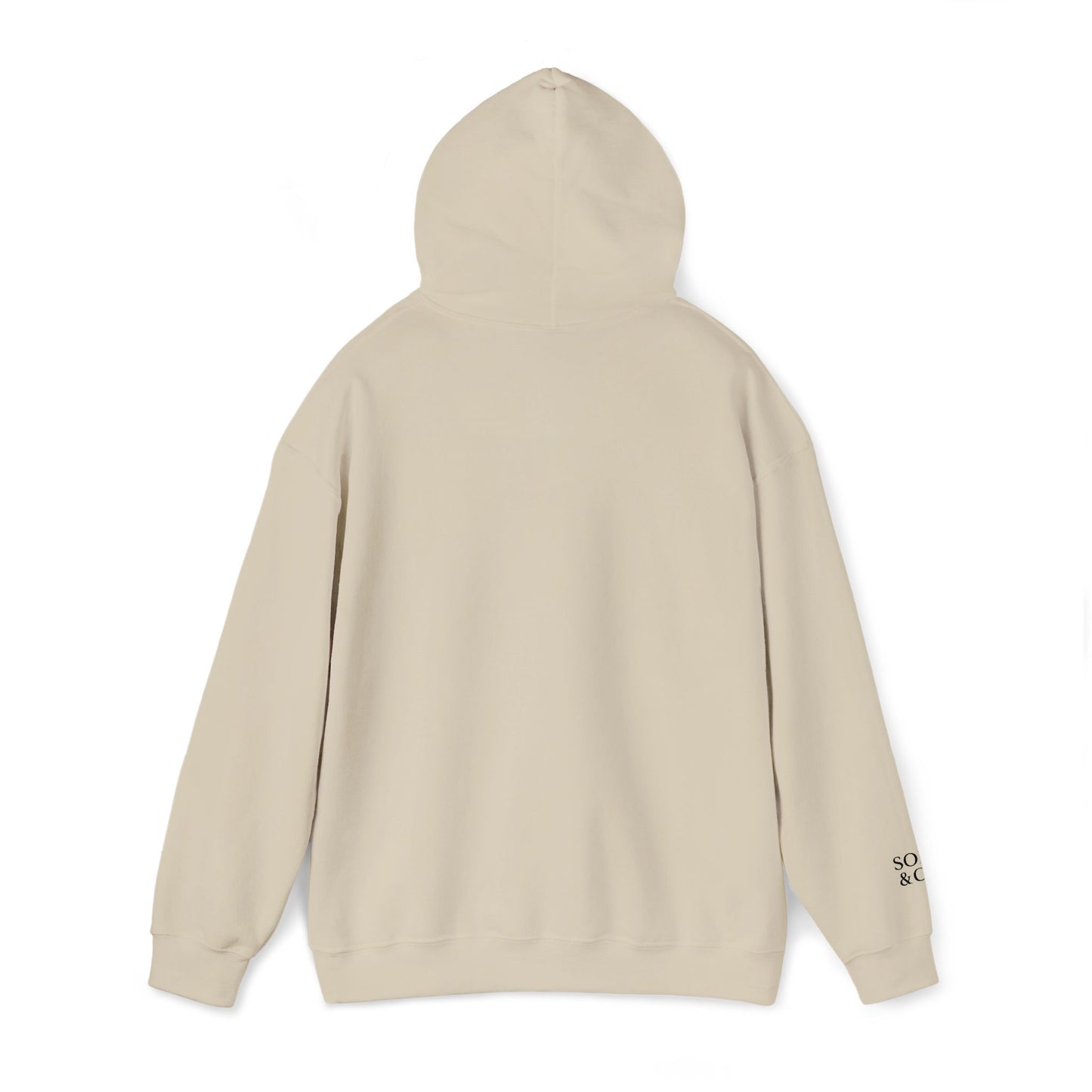'Talk Nerdy to Me.' Light Embroidered Minimalist Hoodie — Subtle Text Chest & Sleeve