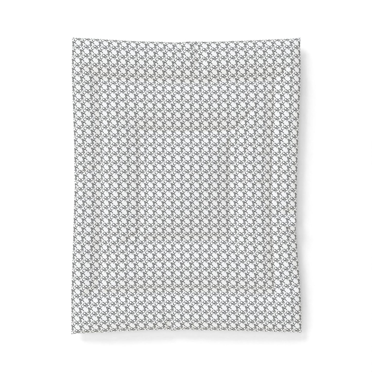 Grey Floral Cotton Comforter — Lightweight Patterned Bedspread