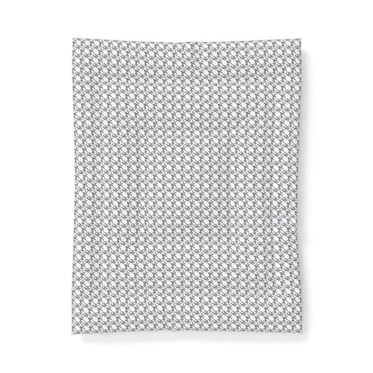 Grey Floral Cotton Comforter — Lightweight Patterned Bedspread