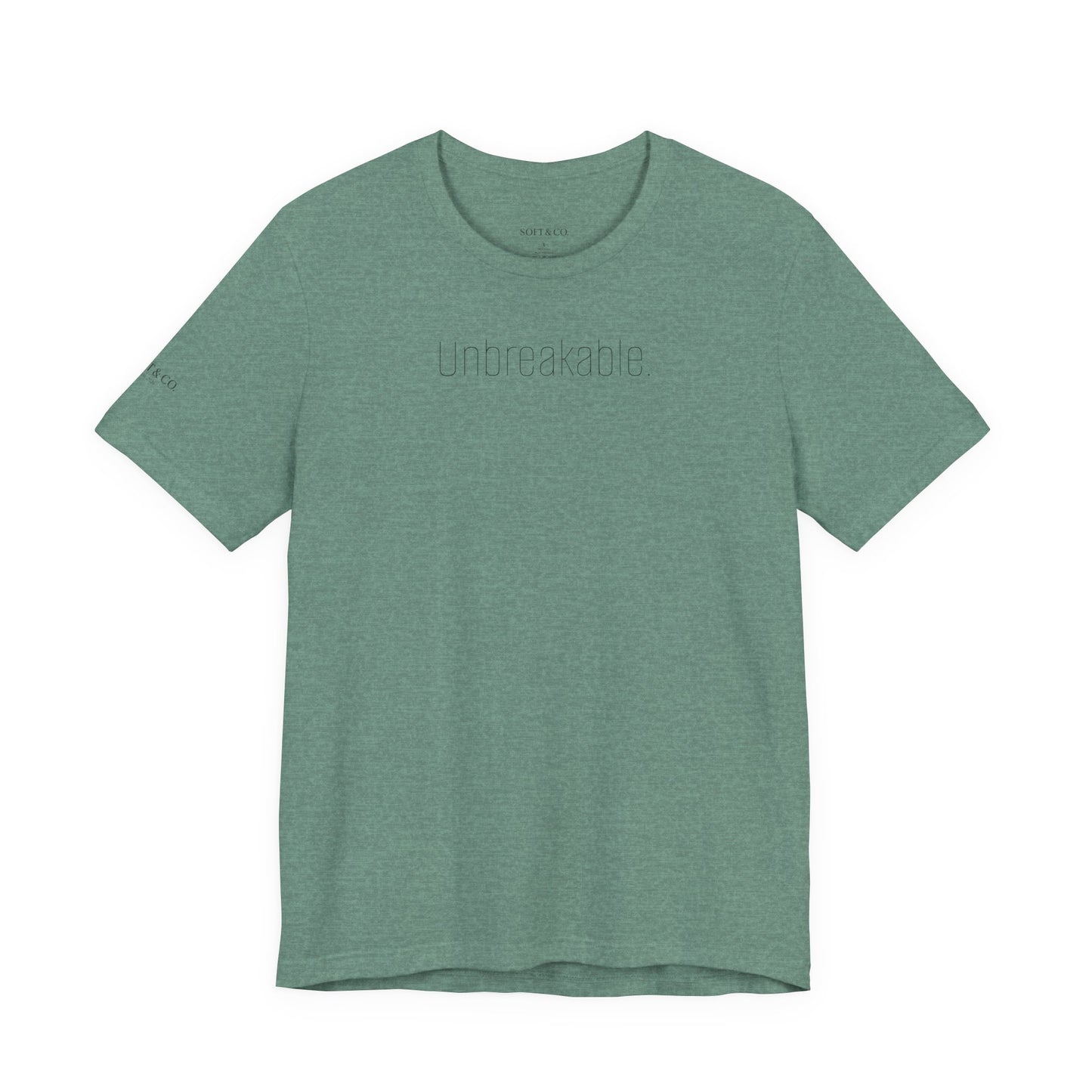 Unbreakable T-Shirt — Bold 'Unbreakable.' Graphic Tee for Resilience & Motivation