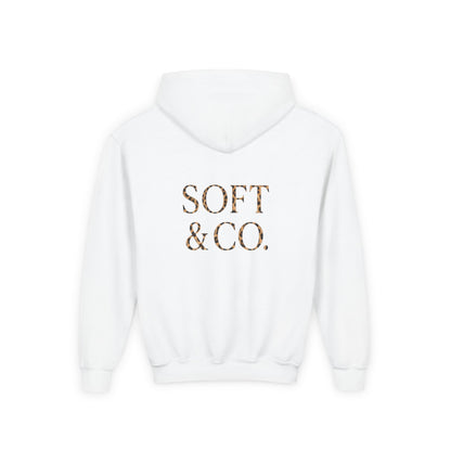 Cheetah Logo - Soft & Co. Youth Hoodie — Minimal Logo Kids Pullover