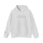 'Keep Going.' Light Embroidered Minimalist Hoodie — Subtle Text Chest & Sleeve