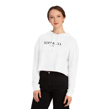 Soft & Co. Logo - Cropped Women's Hooded Sweatshirt – Minimalist