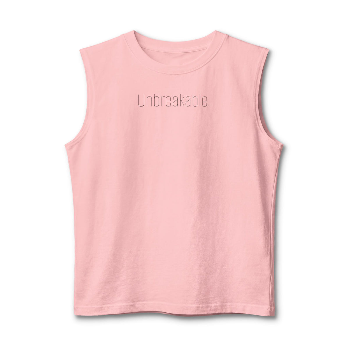 "Unbreakable." Muscle Tank — Inspirational Fitness Mindset Tank