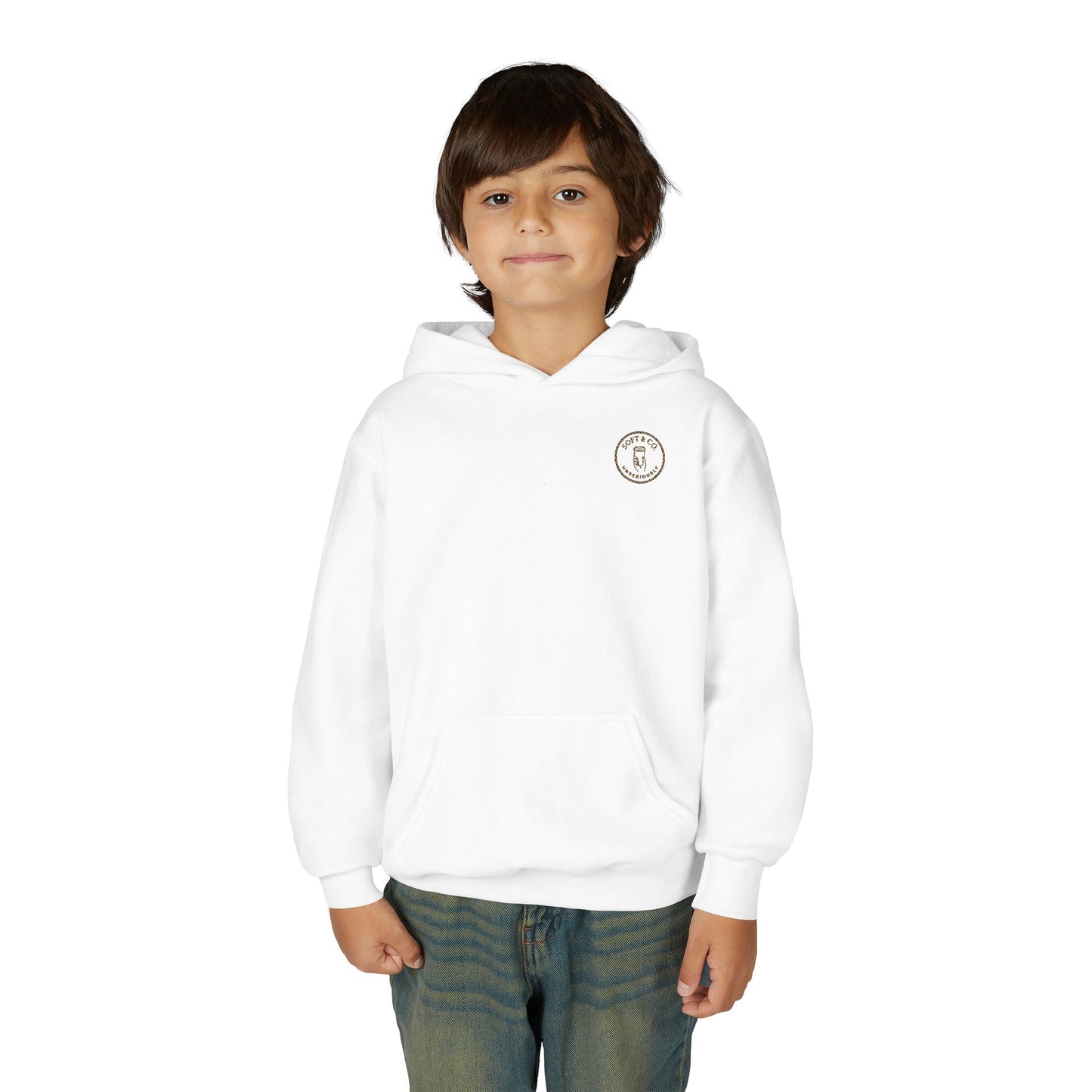 Cheetah Logo - Soft & Co. Youth Hoodie — Minimal Logo Kids Pullover