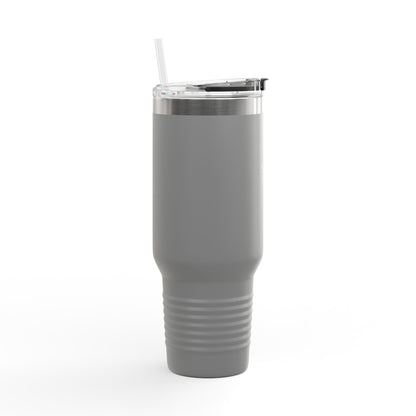 'Out of Office Mode' 40oz Insulated Travel Mug — Soft & Co. Stainless Tumbler with Straw