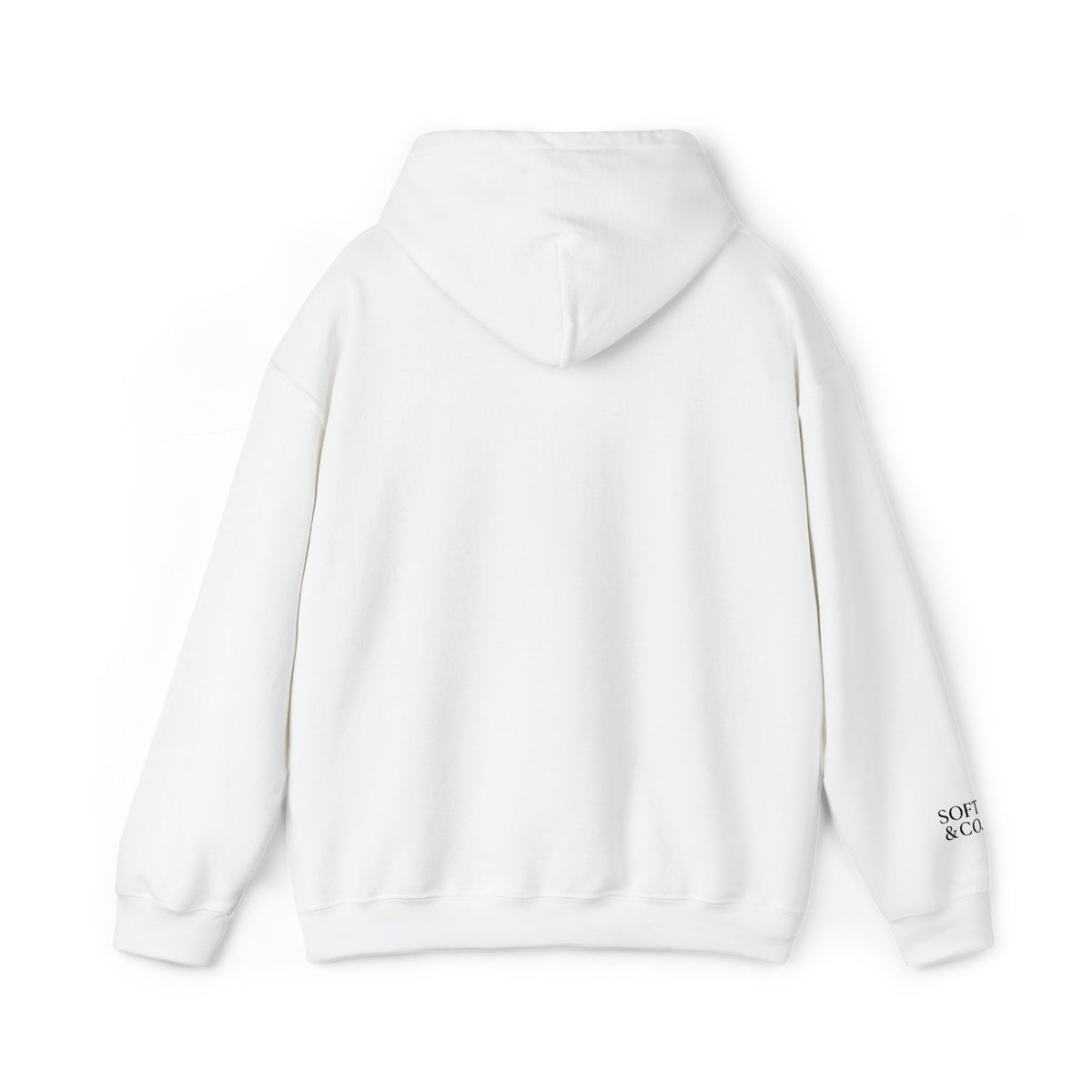 'Out of Office Mode" Light Embroidered Minimalist Hoodie — Subtle Text Chest & Sleeve