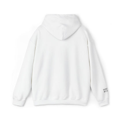 'Out of Office Mode" Light Embroidered Minimalist Hoodie — Subtle Text Chest & Sleeve