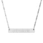 "Unbreakable." Horizontal Bar Necklace — Personalized Name Bar Pendant