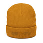 'Unbreakable' Embroidered Ribbed Knit Beanie