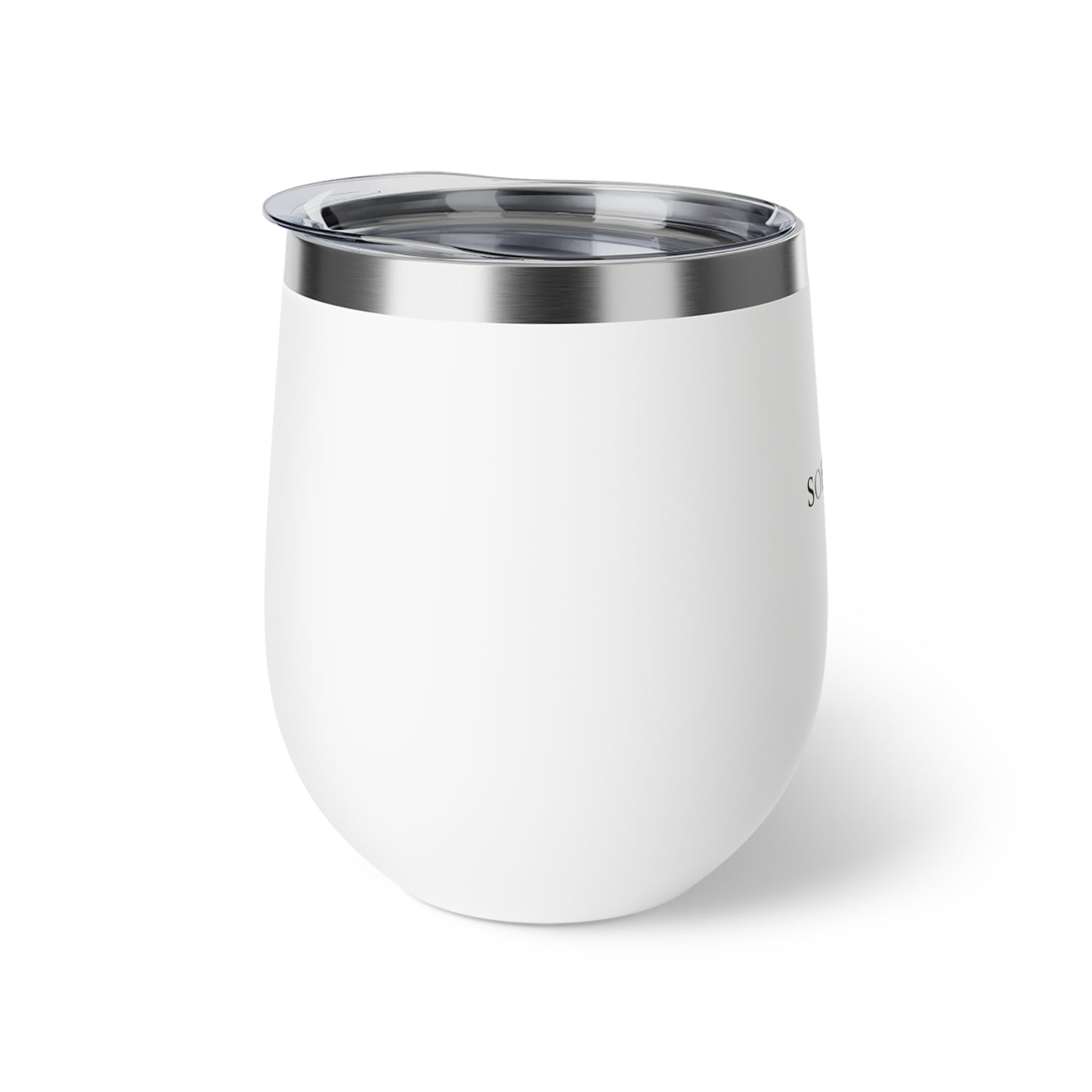 12oz Insulated Wine Tumbler — Copper Vacuum Stemless Cup (Soft & Co. Logo)