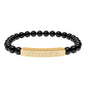 "Unbreakable" Natural Stone Bar Bracelet — Stretch Beaded Healing Jewelry