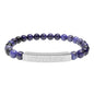 "Unbreakable" Natural Stone Bar Bracelet — Stretch Beaded Healing Jewelry