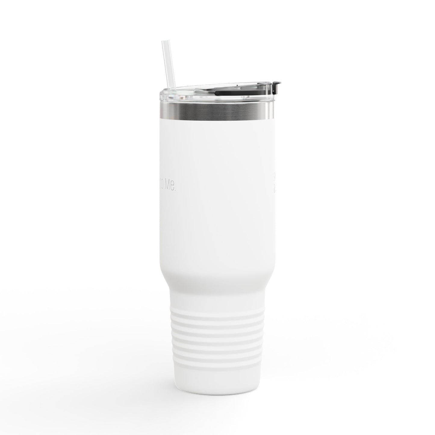 'Talk Nerdy to Me.' 40oz Insulated Travel Mug — Soft & Co. Stainless Tumbler with Straw