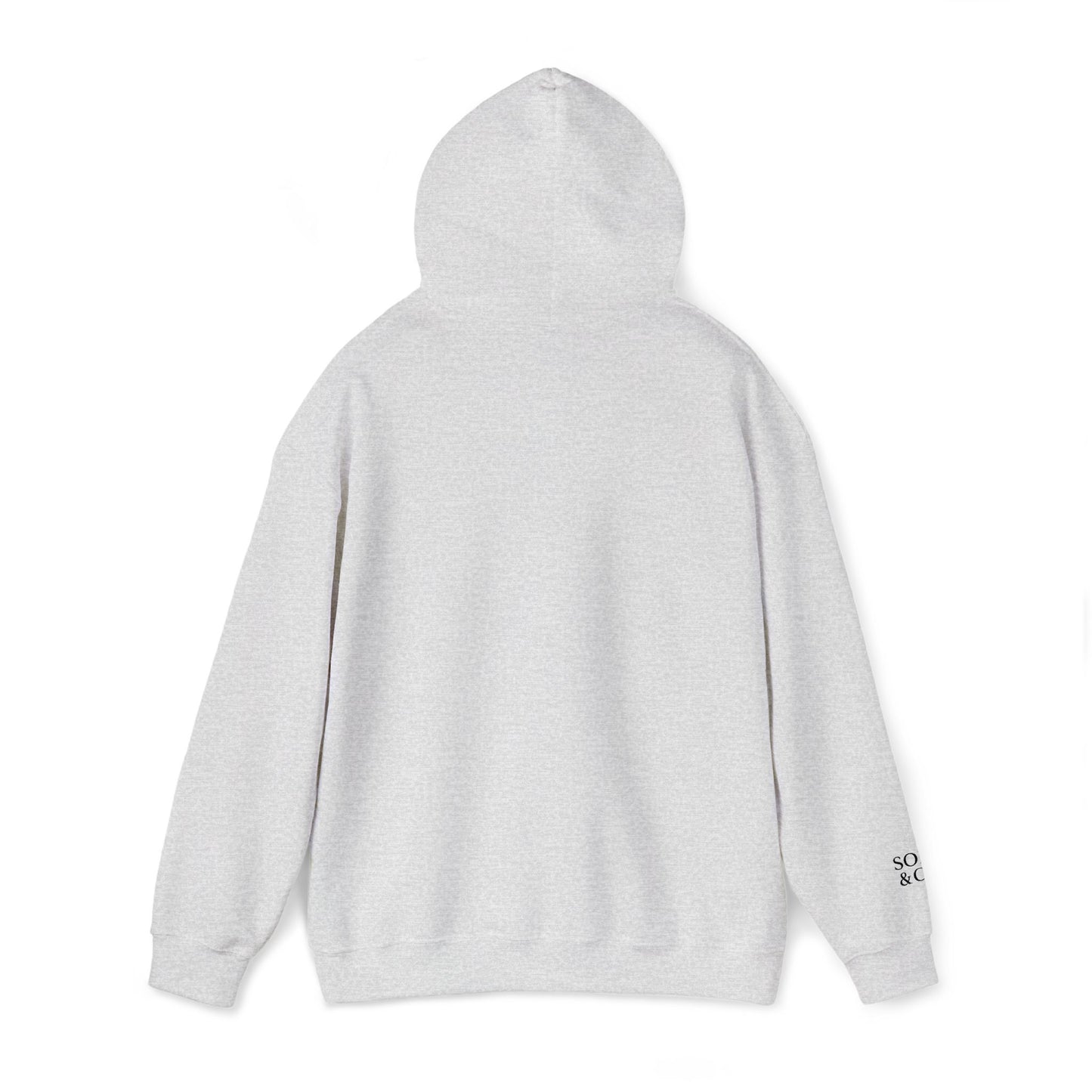 'Talk Nerdy to Me.' Light Embroidered Minimalist Hoodie — Subtle Text Chest & Sleeve