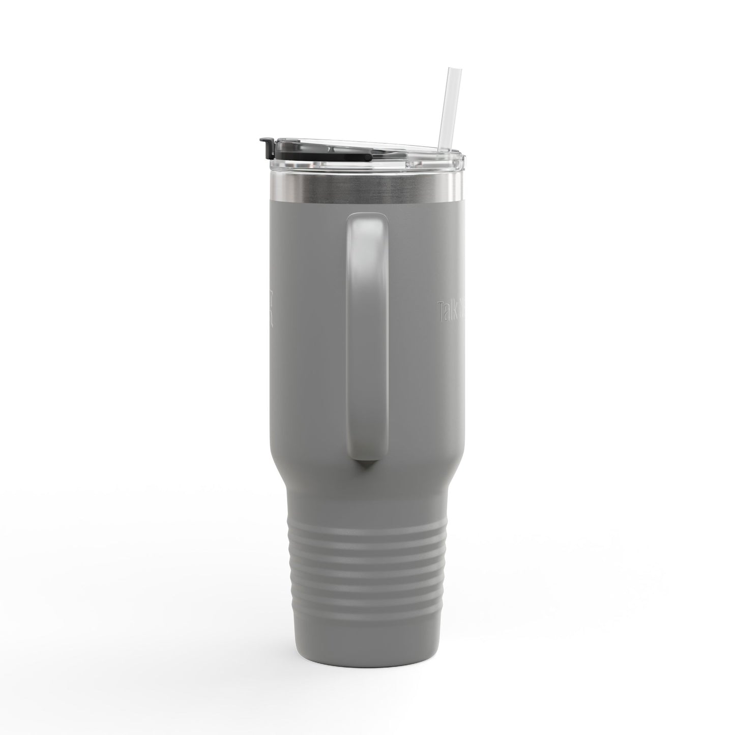 'Talk Nerdy to Me.' 40oz Insulated Travel Mug — Soft & Co. Stainless Tumbler with Straw