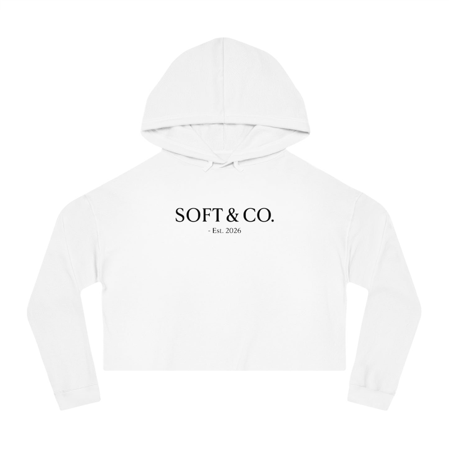 Soft & Co. Logo - Cropped Women's Hooded Sweatshirt – Minimalist
