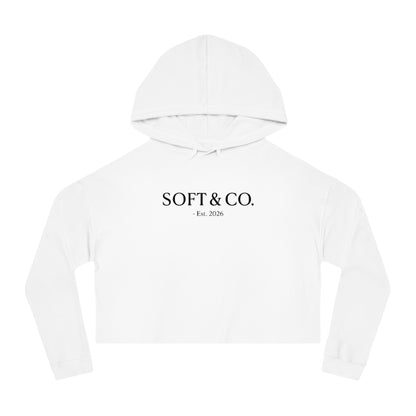 Soft & Co. Logo - Cropped Women's Hooded Sweatshirt – Minimalist