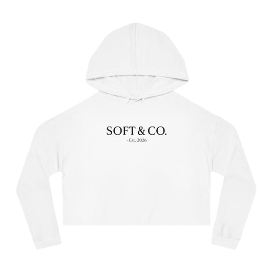 Soft & Co. Logo - Cropped Women's Hooded Sweatshirt – Minimalist