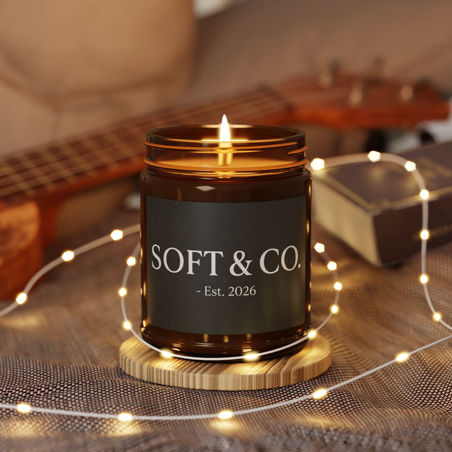 Soy Candle — Soft & Co. Amber Jar Scented Candle (Multiple Sizes)