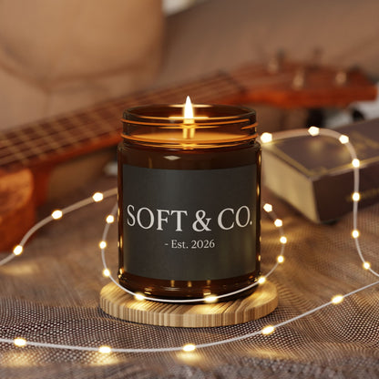 Soy Candle — Soft & Co. Amber Jar Scented Candle (Multiple Sizes)
