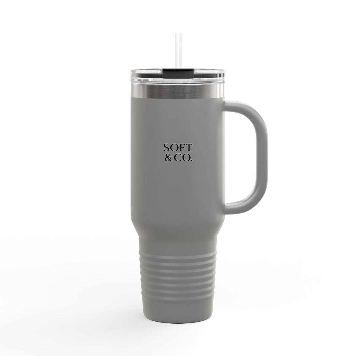 'Out of Office Mode' 40oz Insulated Travel Mug — Soft & Co. Stainless Tumbler with Straw