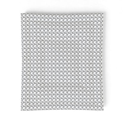 Grey Floral Cotton Comforter — Lightweight Patterned Bedspread